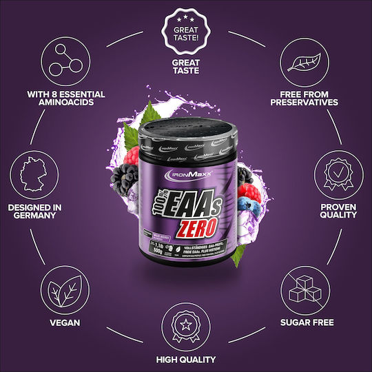 IronMaxx 100% EAAs Zero 500gr Fructe de pădure sălbatice