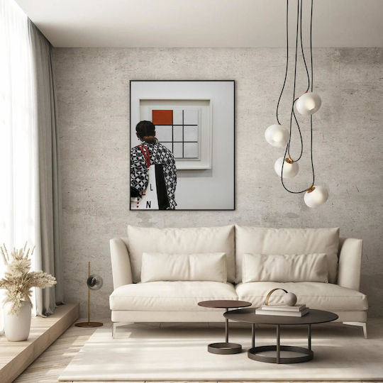 Πίνακας Woman Viewing Abstract Art Γυναίκα Βλέπει Αφηρημένη Τέχνη 40x50