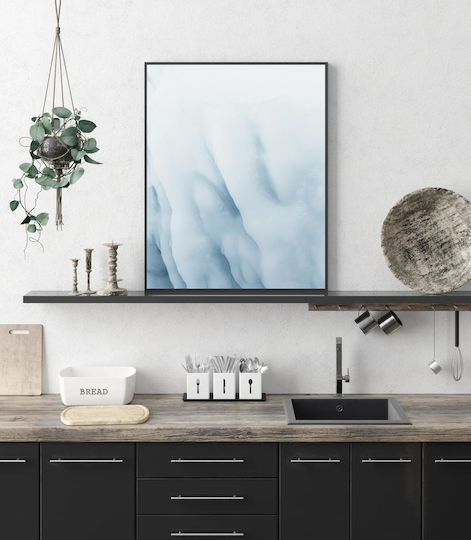 Pictură Abstractă cu Formare de Gheață 50x80