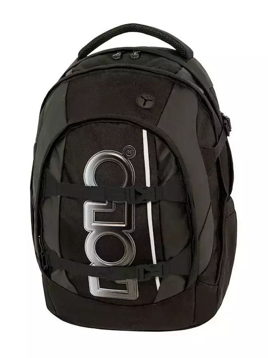 Polo Cryptic School Bag Backpack Junior High-High School Black with Water Bottle Holder 23Liters 2025