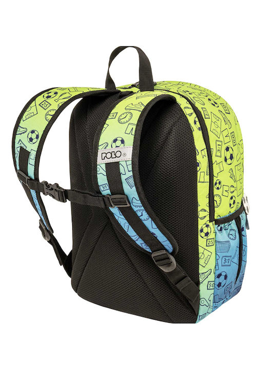 Polo Youngster School Bag Backpack Elementary, Elementary Green with Water Bottle Holder 22Liters 2021