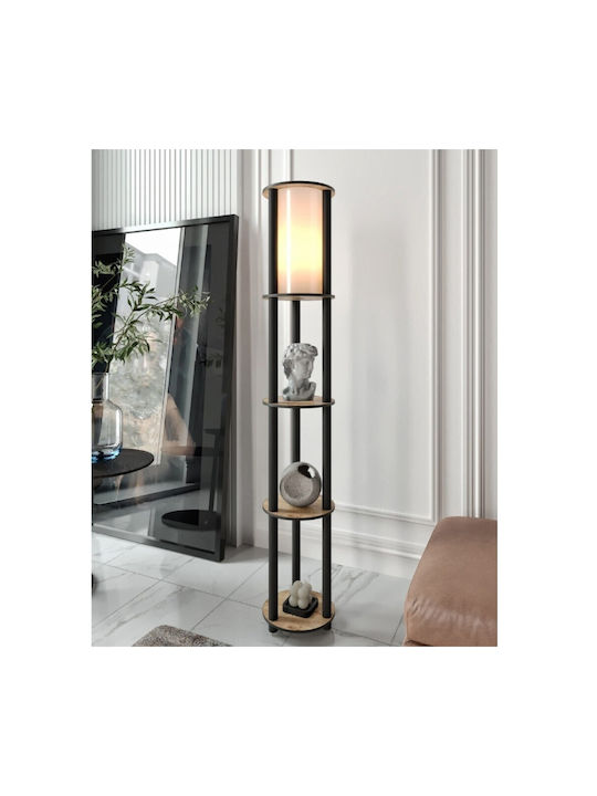 Opviq Floor Lamp H150xW25cm. with Socket for Bulb E27 Beige
