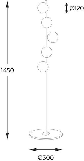 Zuma Line Floor Lamp H145cm. Black