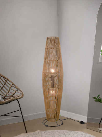 Trio Lighting Floor Lamp H103xW25cm. with Socket for Bulb E27 Brown