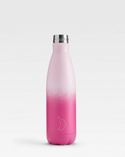Chilly's Original Series Gradient Μπουκάλι Θερμός Ανοξείδωτο BPA Free 500ml Rose Blush