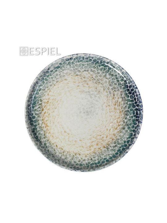 Espiel Lizard Plate Shallow made of Porcelain Multicolour with Diameter 30cm