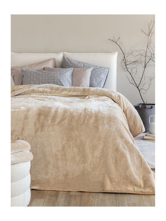 Palamaiki Velvet Blanket Single 170x240cm Sandy