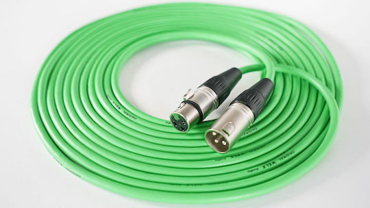 Welx CC Balanced XLR Kabel XLR-Stecker - XLR-Buchse Grün 3m WELX-CC-SERIE-3M