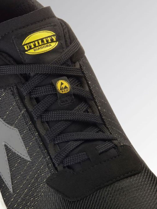 Utility Diadora Fly Litebase Matryx Waterproof Safety Low Black S3 with P Certification ESD FO HRO Slip Resistance