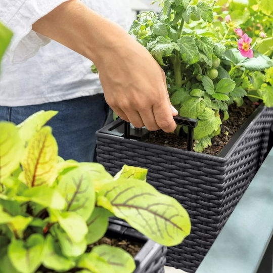 Lechuza Balconera Cottage Self-watering Planter Box Plastic White 100x19x19cm.