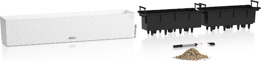 Lechuza Balconera Cottage Self-watering Planter Box Plastic White 100x19x19cm.