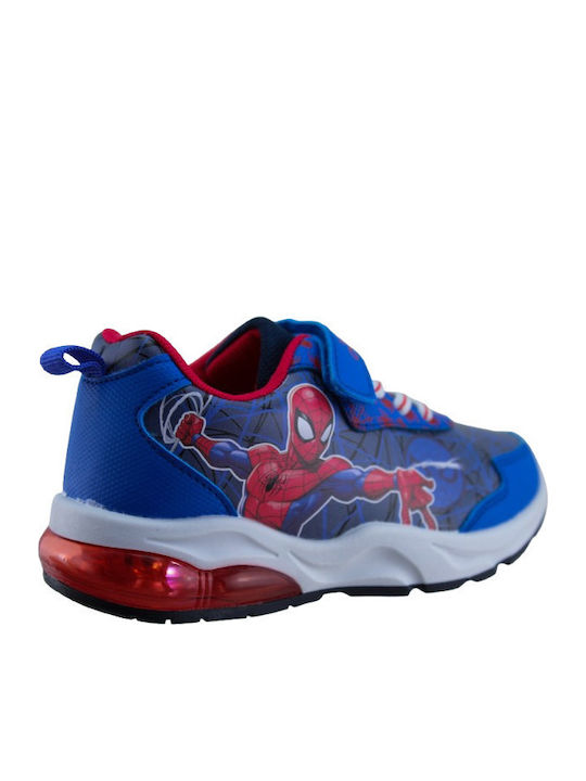 Marvel Spiderman Kids Sneakers with Lights Blue