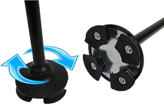 Baston pliabil cu mâner și lanternă LED, înălțime reglabilă în 5 trepte 85 – 97 cm, negru