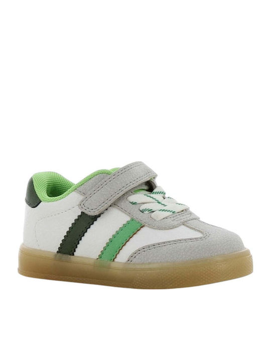 Παιδικά Sneakers Ανατομικά με Σκρατς Λευκά