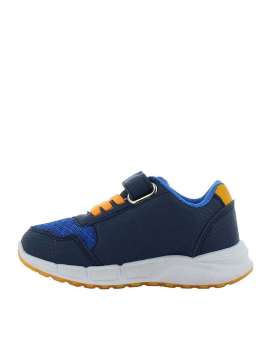 Παιδικά Sneakers Ανατομικά με Σκρατς & Φωτάκια Μπλε