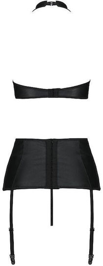 Passion Nancy Sexy Σετ Εσωρούχων με Ζαρτιέρες Black 3τμχ