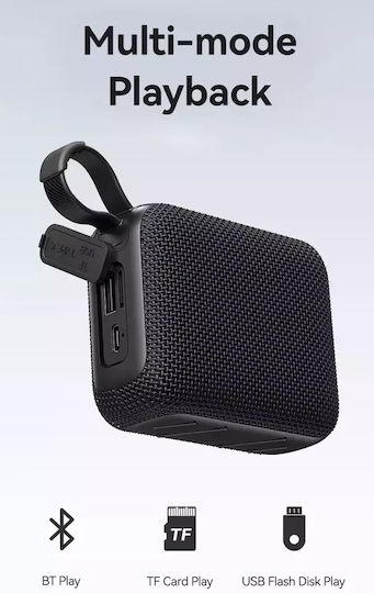 Usams YX015 Bluetooth-Lautsprecher 5W mit Akkulaufzeit bis zu 3.5 Stunden Schwarz