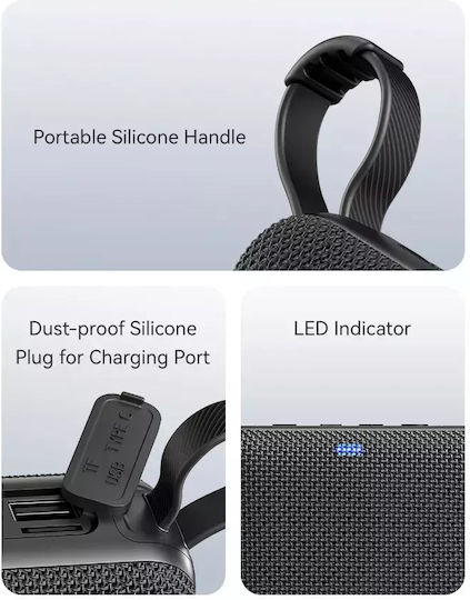 Usams YX015 Bluetooth-Lautsprecher 5W mit Akkulaufzeit bis zu 3.5 Stunden Schwarz