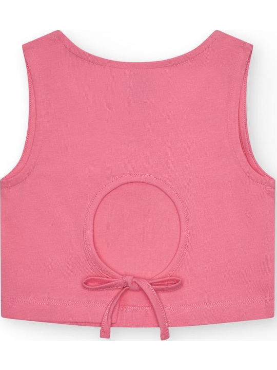Παιδικό Crop Top Αμάνικο Φούξια