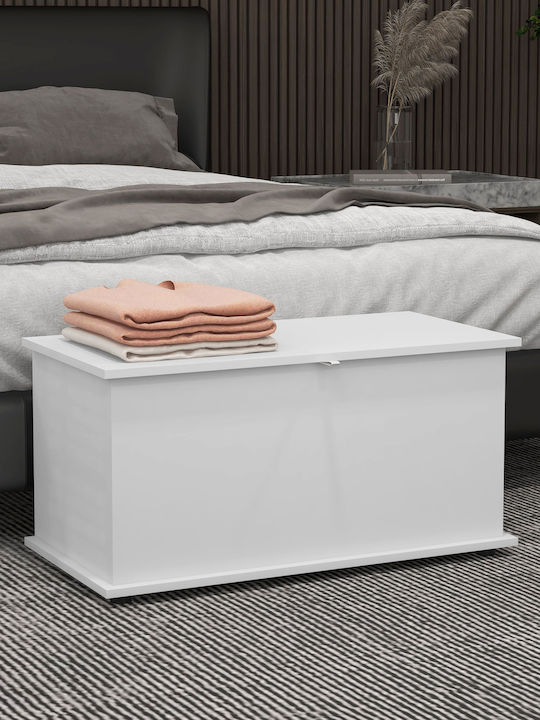 HomCom Outdoor Storage Box White L80xW40xH40cm