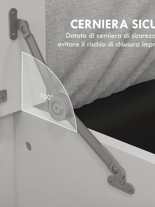 HomCom Outdoor Storage Box White L80xW40xH40cm