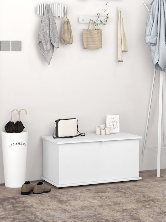 HomCom Outdoor Storage Box White L80xW40xH40cm