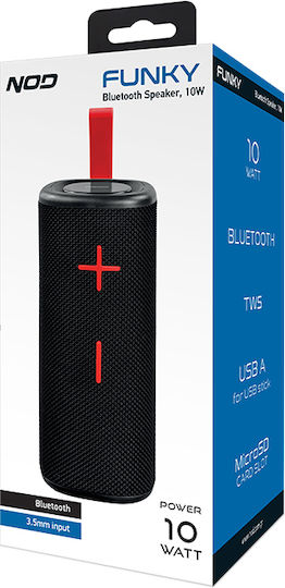 NOD Funky Bluetooth Speaker 10W with Battery Life up to 5 hours Black