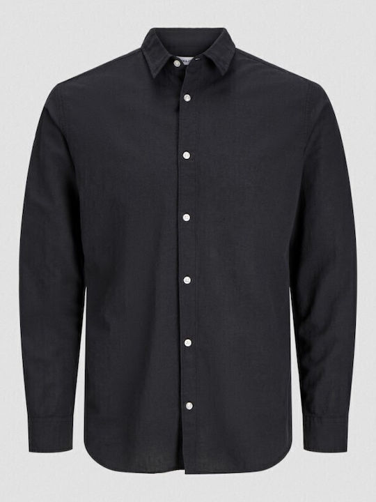 Long-sleeved Cotton Shirt Black