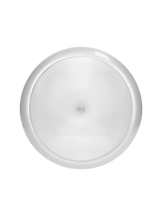 Lustră de tavan Adviti Koko Ad-pl-6256we27pmr 2xe27 2x40w Senzor de mișcare Ip44 Ik10 Plastic Alb