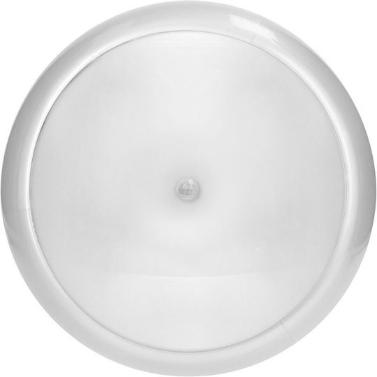Lustră de tavan Adviti Koko Ad-pl-6256we27pmr 2xe27 2x40w Senzor de mișcare Ip44 Ik10 Plastic Alb