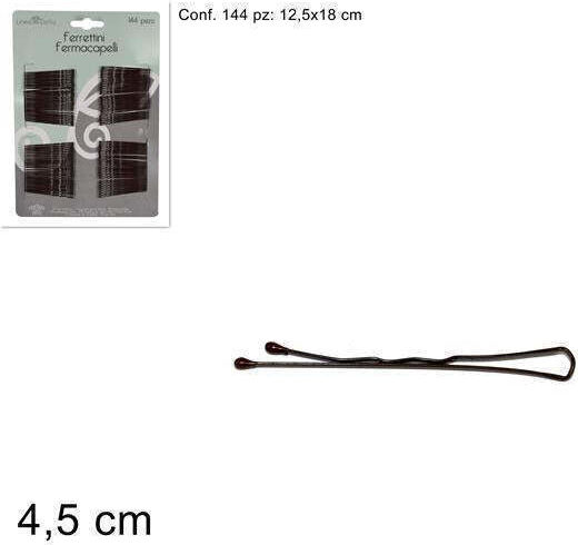 Due esse Απλά Τσιμπιδάκια Μαλλιών Καφέ Classic 4.5cm 144τμχ
