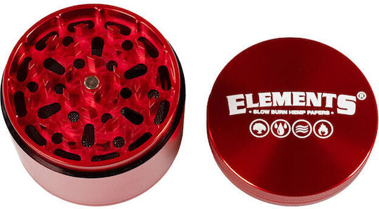 Elements Grinder Τρίφτης Κόκκινο Large 61mm Aluminium 4 Parts