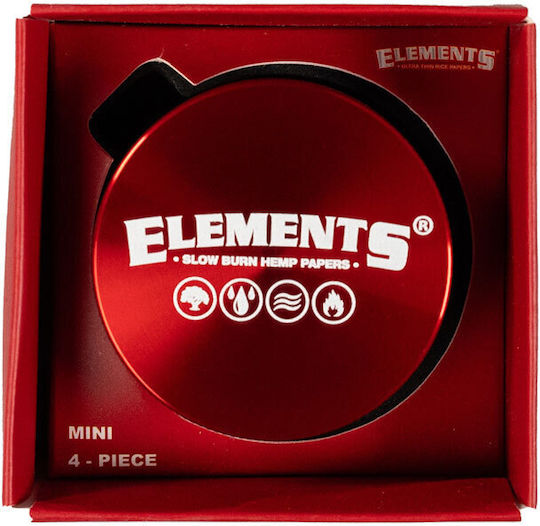 Elements Grinder Τρίφτης Κόκκινο Mini 38mm Aluminium 4 Parts