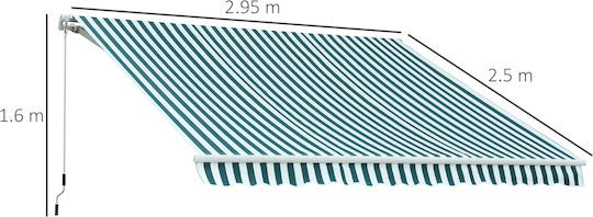 Outsunny Τεντόπανο Πράσινο 2.5x2.95m