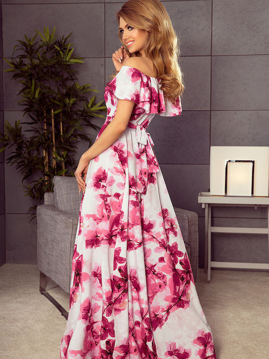 Maxi Φόρεμα για Γάμο / Βάπτιση Large Pink