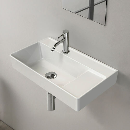 Cerastyle Επικαθήμενος Νιπτήρας Πορσελάνης 65x38x12cm Λευκό Cerastyle Επικαθήμενος Νιπτήρας Πορσελάνης 65x38x12cm Λευκό
