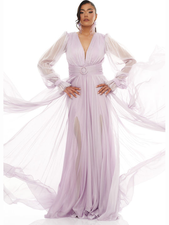 Summer Maxi Dress for Wedding / Baptism Lilac