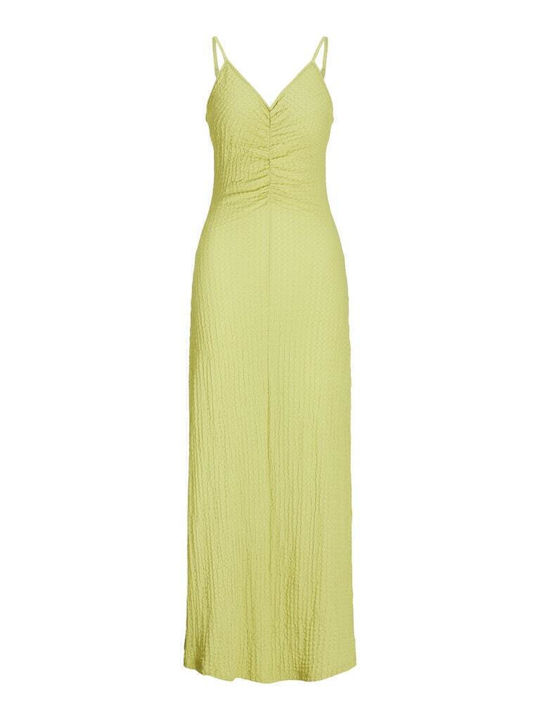 Sommer Maxi Damenkleid Gestrickt Lime
