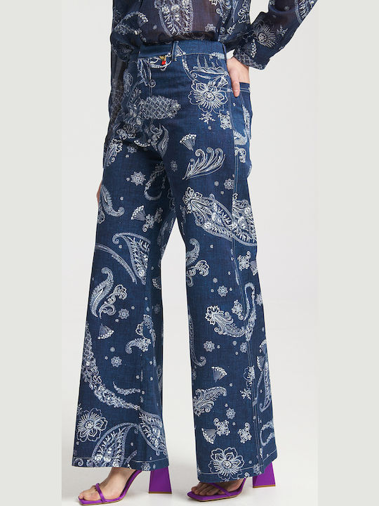 Damen Stoffhose Blau