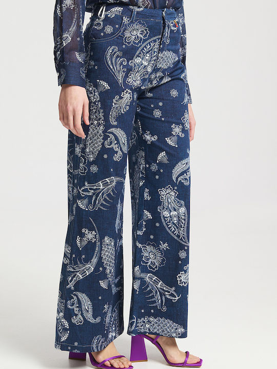 Damen Stoffhose Blau
