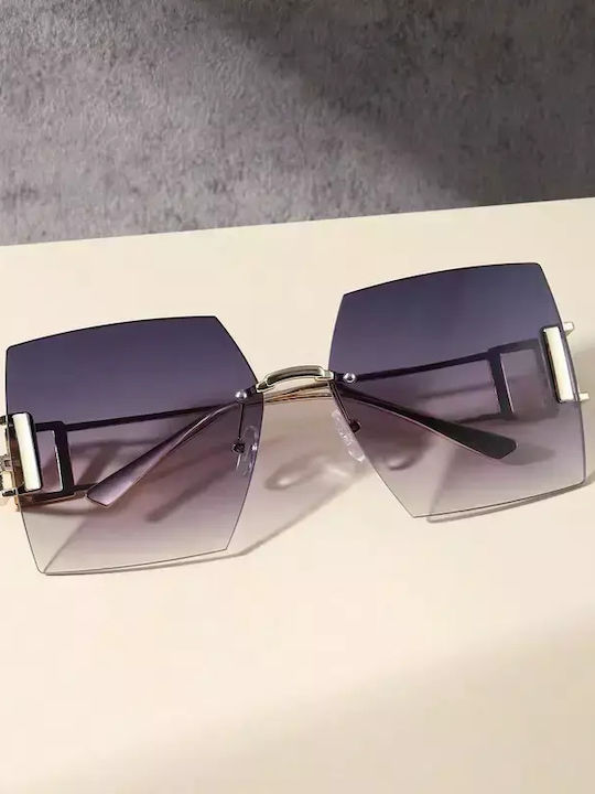 Women's Sunglasses with Brown Tartaruga Plastic Frame and Brown Gradient Lens G-25