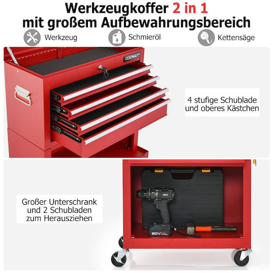 Costway Metallisch Werkzeugkiste