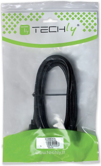 Techly Cable HDMI male - HDMI female 5m Black