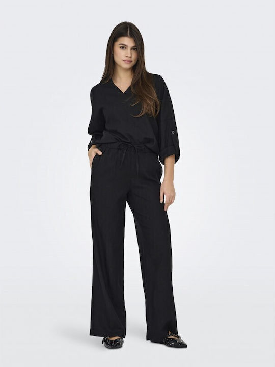 Summer Linen Tunic Black