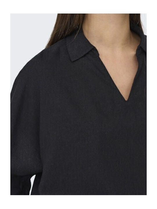 Summer Linen Tunic Black