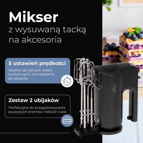 Adler Mixer Manual 550W Negru