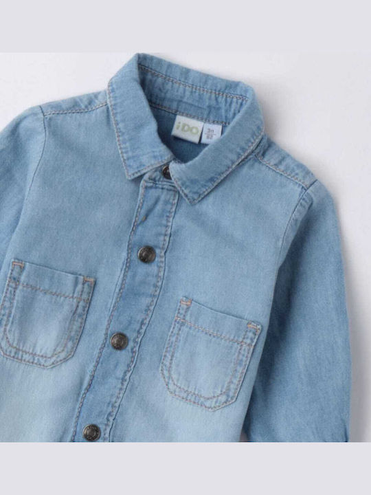 Copii Cămașă Cu mânecă lungă Denim Jean