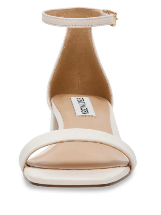 Gena Leather Sandals White