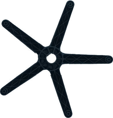 Karekla by Fragkoulakis Star For Office Chair Plastic 60x60x15cm Black