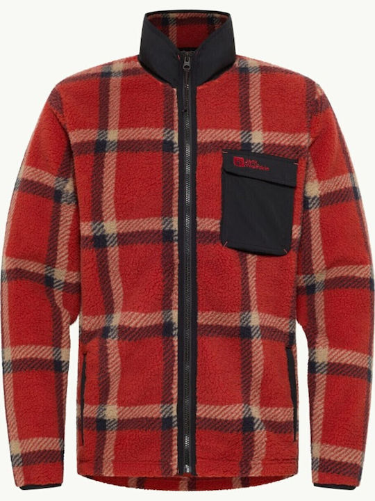 Ανδρική Ζακέτα Fleece Κόκκινο